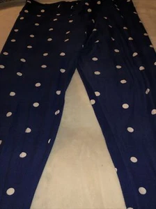 Lularoe TC Tall & Curvy Leggings Unicorn Navy Blue White Polka Dots GUC Unicorn - Picture 1 of 5