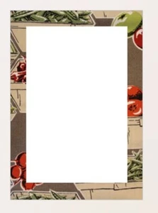 10 Sheets 5 Envelopes A4 UNLINED Letter Set: food vegetable baskets - Picture 1 of 1
