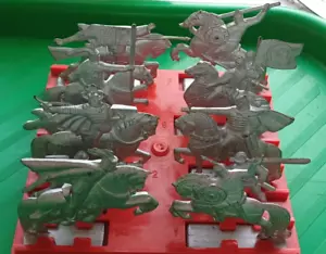 Vintage Sammlerstück Spielzeug Soldaten UdSSR Metall "Schlacht auf dem Eis" (517) - Bild 1 von 8