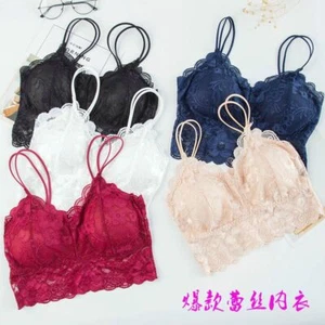 Seamless Lingerie Sports Bra - Push Up Brassiere Bralette Women Lace Underwear - Picture 1 of 13