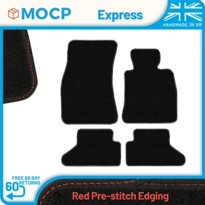 Express with Red Pre-Stitch Trim Car Mats to fit BMW 6 Series E64 Convertible... - Picture 1 of 4