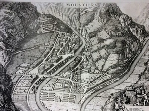Joan Blaeu 1700 Francia, Moustiers-Sainte-Marie; Johannes de Ram - Moustiers - Imagen 1 de 2