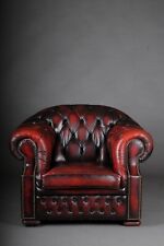 Exclusive 1er Seat Chesterfield-Sessel/Sofa IN Wine Red, England