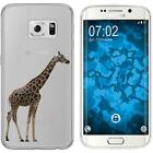 Coque Pour Samsung Galaxy S6 Edge Etui En Silicone Vector Animaux Girafe M8 Etui