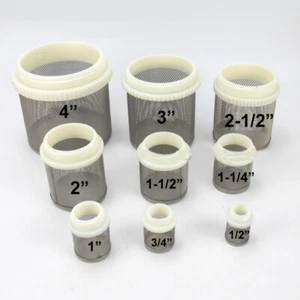 Edelstahl Sieb filter Schmutzfänger Außengewinde 1/2" 3/4" bis 4" Wasser Rohr - Picture 1 of 10