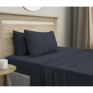 Ardor Boudior Mega Queen Bed Micro Flannel Material Pillowcase Sheet Set Ink - Picture 1 of 3