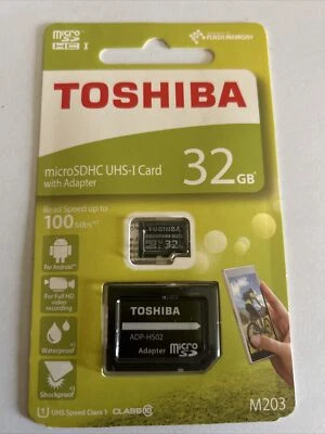 Scheda Di Memoria SD XC Toshiba 32 GB M203 U1 Classe 10 + Sd Generica 16 GB 🎁 - Immagine 1 di 4