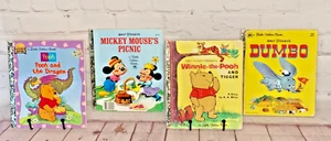 Four Disney A Little Golden Book Bundle Hardcovers - Picture 1 of 24