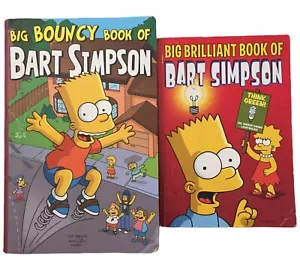 Bart Simpson BARTMAN Comic Books Lot x2 - Bouncy Book - Brilliant Book - Picture 1 of 12