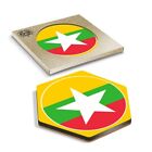 1 x Hexagon Coaster - Burma Asia Naypyitaw #9106
