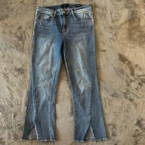 Pantalones de mezclilla Sanctuary Connector Kick Split acampanados recortados para mujer talla 29 - Imagen 1 de 11