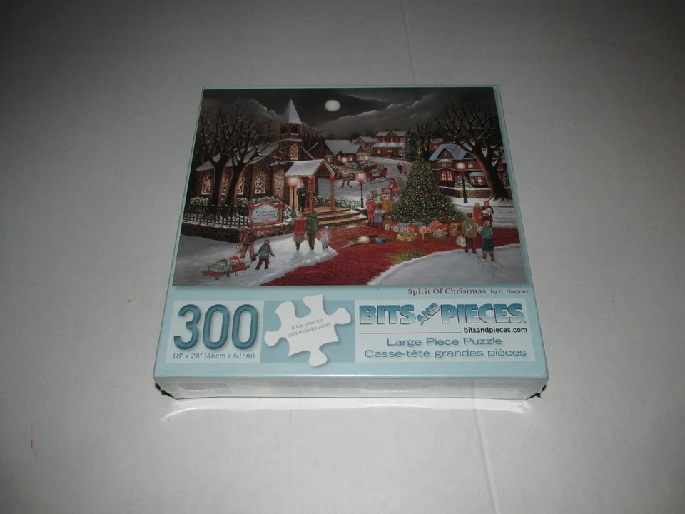 Spirit of Christmas by H Hargrove 300 Large Piece Bits and Pieces Puzzle -