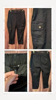 WHBM White House Black Market High Rise Linen Slim Cargo Pants 8S - Изображение 1 из 3