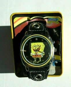 2010 SpongeBob SquarePants Men's Black Strap Watch # SBP628 MZ Berger & Company - Picture 1 of 9