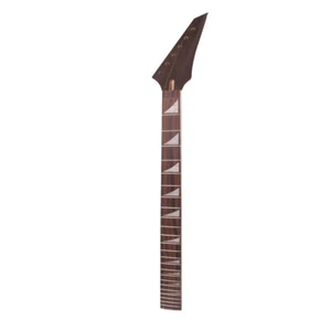 Mástil de guitarra de arce 24 trastes 25,5 pulgadas cabeza negra diapasón incrustación de aleta de tiburón - Imagen 1 de 2