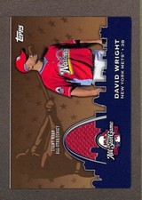 2009 Topps All Star Game #AST-10 David Wright Jersey Patch Gold /50