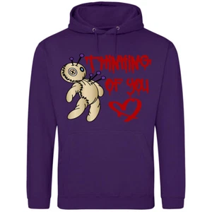 Thinking Of You Voodoo Doll, Unisex Hoodie XS - 5XL, Love Supernatural Revenge - Picture 1 of 20