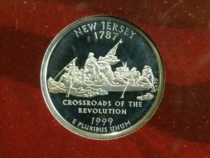 1999 S SILVER GEM PROOF NEW JERSEY STATE QUARTER 90% SILVER FREE SHIP - Picture 1 of 1