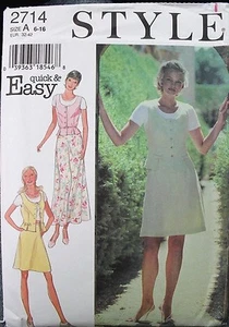 Style 2714 Quick & Easy Sewing Pattern Uncut Misses Top & Skirt Size 6-16 - Picture 1 of 2