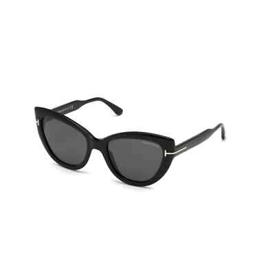 Gafas de sol Tom Ford Anya TF762 01A negro ojo de gato marco de plástico 55-20-140 SD* Foto 1 de 4