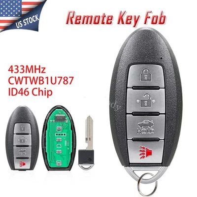 for 2011 2012 2013 Infiniti M37 M56 Keyless Entry Remote Car Key Fob CWTWB1U787 Foto 1 de 4