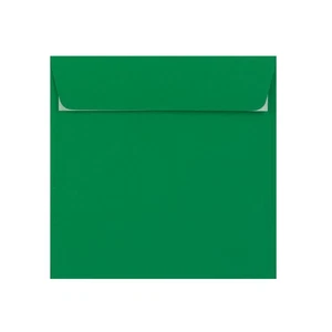 155 x 155 Dark Green Square Envelopes | Peel/Seal | 120gsm Straight Flap - Picture 1 of 3
