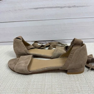 Stuart Weitzman Corbata Ankle Wrap Sandals Brown Size 8.5 N - Picture 1 of 9