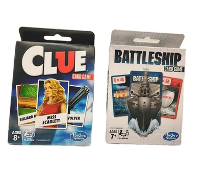 Lote de 2 juegos de cartas Hasbro pista y acorazado nuevos en caja, nunca abiertos Foto 1 de 4