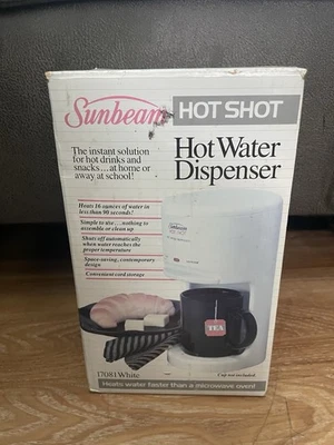 Nuevo dispensador de agua caliente Sunbeam 17081 Hot Shot 1991 envío gratuito Foto 1 de 4