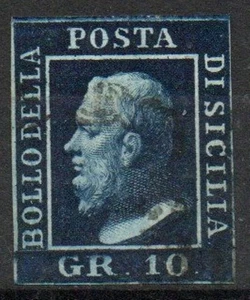1859 SICILIA N.12 VALORE USATO RR - Bild 1 von 1