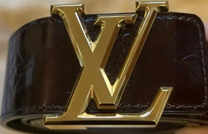 LOUIS VUITTON Ceinture Belt 90/36 Monogram Vernis Bordeaux Red M9874 - Picture 1 of 7