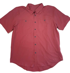 Filson Mens Shirt Size Large Barn Red Short Sleeve Button Up Ultralight Feather - Picture 1 of 8