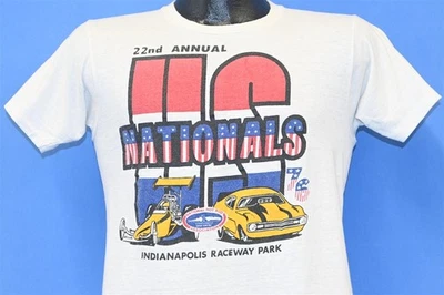 Camiseta De Colección Años 70 22º Anual Nacionales de Estados Unidos 1976 Indianapolis Raceway CARRERAS NHRA S Foto 1 de 4