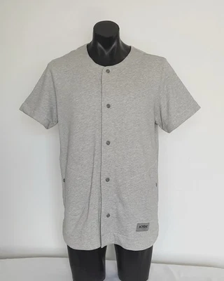 Chrome Industries BNWT Men's Size Large Grey Marle Short Sleeve Baseball Shirt Foto 1 de 4