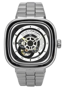 Sevenfriday P-Series Black And White Dial Automatic Casual Men's Watch P1B/01M - Picture 1 of 3
