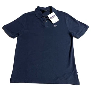 Patagonia Polo Shirt Mens S Navy Fitz Roy Emblem Short Sleeve Organic Cotton NWT - Picture 1 of 10