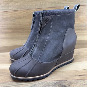 Botines de cuña UGG Reggie para mujer 8 Thunder Cloud suela frontal con cremallera - Imagen 1 de 12