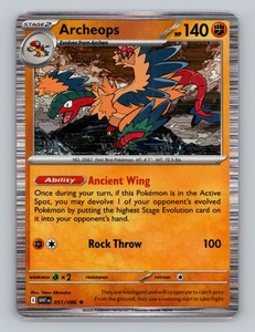 Archeops 050/086 Holo Rare White Flare WHT EN Pokemon Scarlet & Violet TCG - Picture 1 of 2