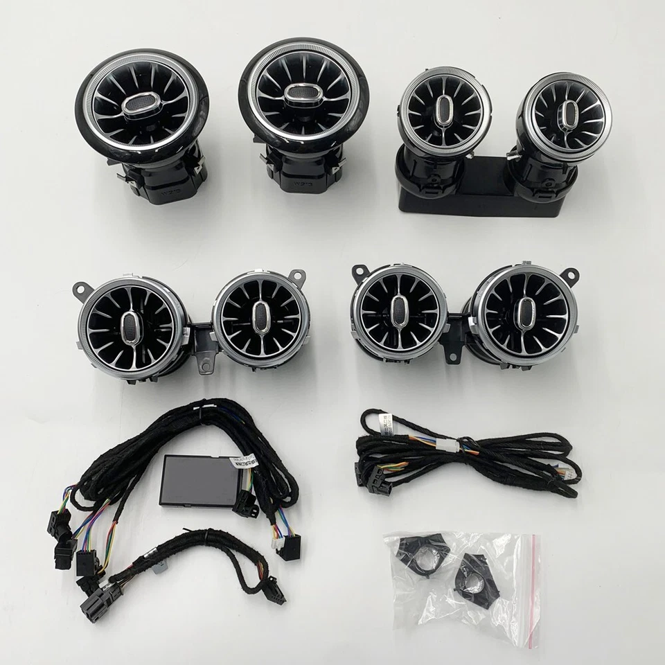 8件装交流通风口环境灯适用于奔驰E级W21364色空气插座 — 第 1/4 张图片