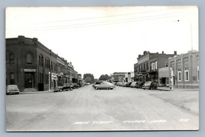 HOOPER NEB MAIN STREET VINTAGE REAL PHOTO POSTCARD RPPC - Picture 1 of 2