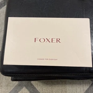 FOXER Mujer Cartera de Cuero Doble Cartera Bolso sin asas Cartera - Imagen 1 de 5