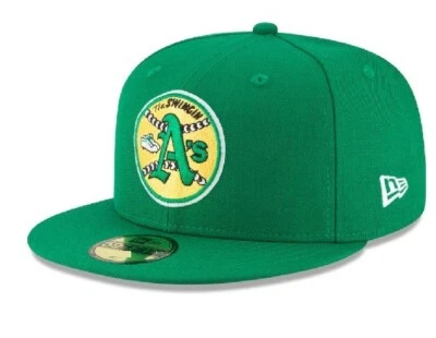 New Era Oakland Athletics Green 59 fifty Cooperstown Cap US 7 5/8 - Image 1 of 4