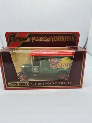 Matchbox Models of Yesteryear Y-21 1926 Ford Model TT "O for an Osram" Die Cast Foto 1 de 4