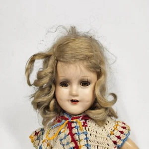 Muñeca Sonja Henie Patinadora sobre Hielo Composición Vintage 16" Años 40 - Imagen 1 de 13