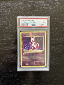 2016 Pokemon Mewtwo 51/108 [Reverse Holo Rare] XY Evolutions PSA 9 Slab Mint - Bild 1 von 2