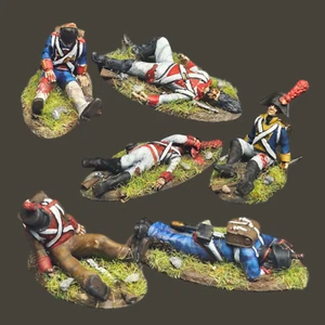 NON DIPINTO Napoleonico 28mm Fanteria Spagnola Vittime X6 Wargames - Foto 1 di 4