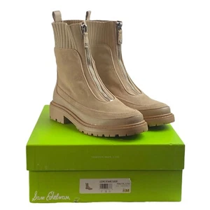Botas Chelsea Sam Edelman Leone para mujer con suela de 8 orejetas gamuza sésamo - Imagen 1 de 15