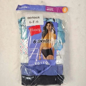 Hanes 6pk Briefs Underwear Womens Size 6 Breathable Cotton No Ride Up - Bild 1 von 8