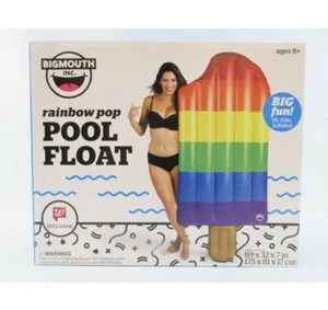 Flotador inflable BigMouth Inc Rainbow Pop piscina 5 pies 10 pulgadas de alto LGBT - Imagen 1 de 5