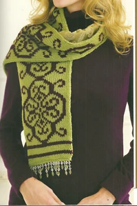 Moorish Medallion Scarf KNITTING PATTERN INSTRUCTIONS ONLY from magazine - Picture 1 of 3